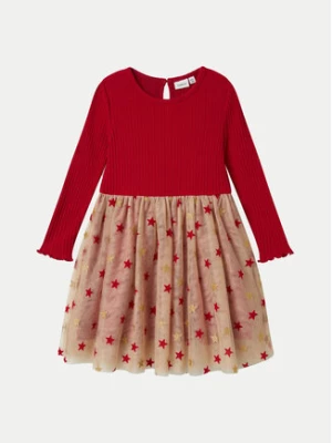 NAME IT Sukienka codzienna 13236039 Czerwony Regular Fit