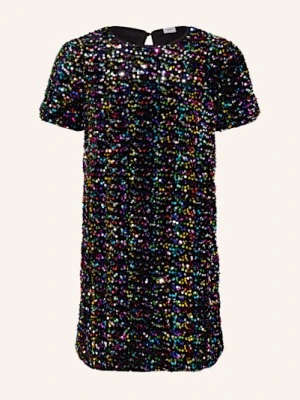 Name It Sukienka Z Aksamitu Z Cekinami schwarz