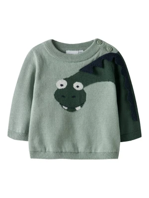 name it Sweter "Nutti" w kolorze zielonym rozmiar: 80
