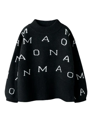 name it Sweter "Pneif" w kolorze czarno-białym rozmiar: 122/128