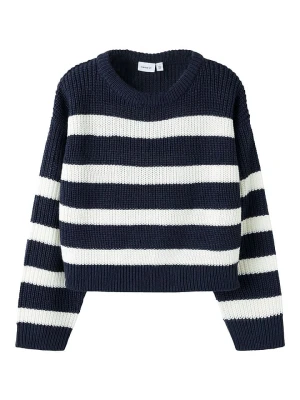 name it Sweter w kolorze granatowo-białym rozmiar: 146/152