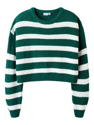 name it Sweter w kolorze zielono-białym rozmiar: 146/152