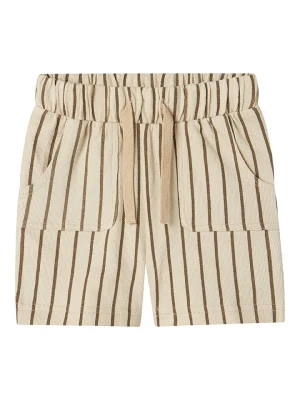 name it Szorty "Jakob" w kolorze beżowo-jasnobrązowym rozmiar: 92