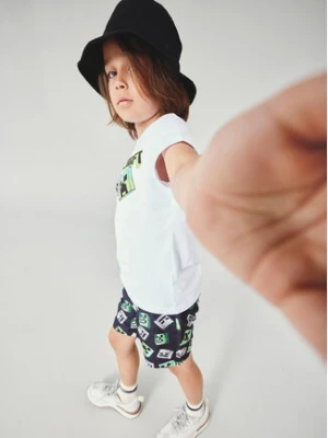 NAME IT Szorty kąpielowe MINERCRAFT 13214028 Czarny Regular Fit