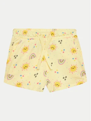 NAME IT Szorty materiałowe Vigga 13215112 Żółty Regular Fit