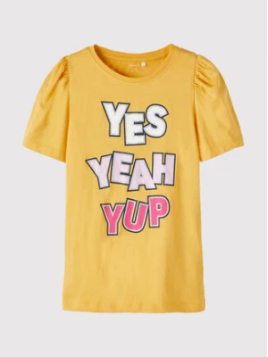 NAME IT T-Shirt 13205984 Żółty Regular Fit