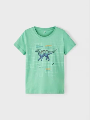 NAME IT T-Shirt 13213252 Zielony Regular Fit