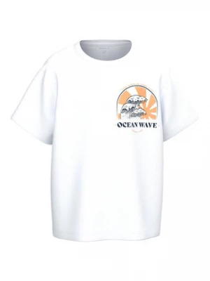 NAME IT T-Shirt 13216891 Biały Loose Fit