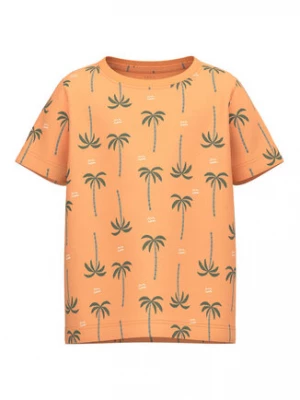 NAME IT T-Shirt 13216954 Pomarańczowy Regular Fit