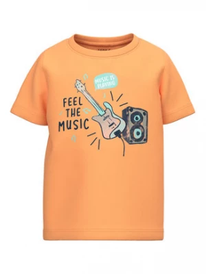 NAME IT T-Shirt 13217046 Pomarańczowy Regular Fit