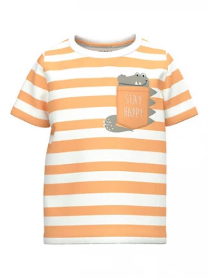 NAME IT T-Shirt 13217047 Pomarańczowy Regular Fit