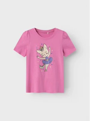 NAME IT T-Shirt 13219818 Różowy Regular Fit