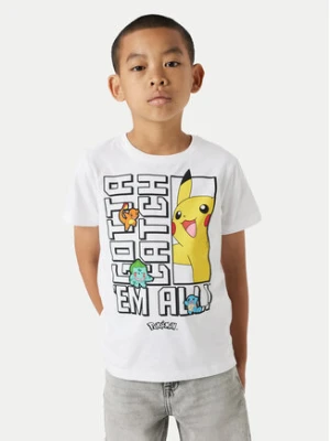 NAME IT T-Shirt Flame Pokemon 13240895 Biały Standard Fit
