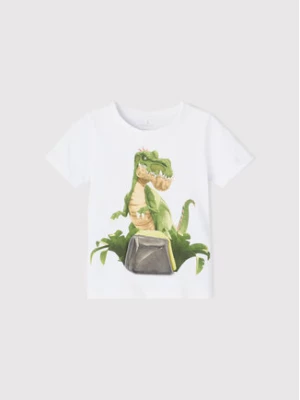 NAME IT T-Shirt GIGANTOSAURUS 13199876 Biały Regular Fit