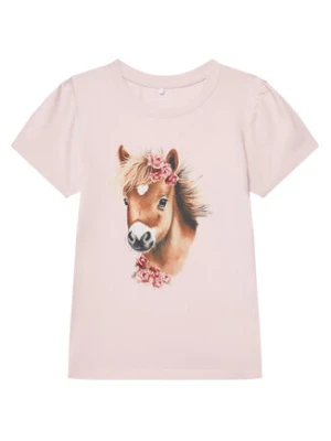 NAME IT T-Shirt Hani 13243178 Różowy Standard Fit