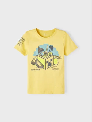 NAME IT T-Shirt MINECRAFT 13217955 Żółty Regular Fit