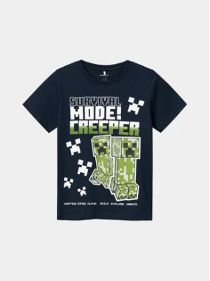 NAME IT T-Shirt Mylius Minecraft 13230850 Granatowy Regular Fit