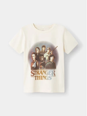 NAME IT T-Shirt STRANGER THINGS 13227698 Biały Regular Fit