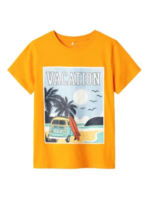 NAME IT T-Shirt Zelo 13239199 Żółty Standard Fit