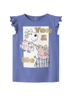 NAME IT Top Peppa 13242959 Niebieski Regular Fit
