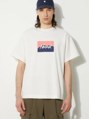 Nanga t-shirt Nanga × Jerry Ukai Eco Hybrid Nanga Logo Tee męski kolor biały z nadrukiem NW2411.1G805.C