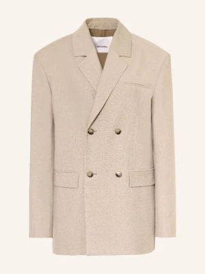 Nanushka Długi Blezer Diante grau