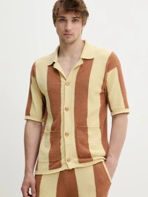 Nanushka koszula JEFF męska kolor żółty regular NM25SSTP10711