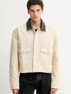 Nanushka kurtka bawełniana NM25FWJK07373 kolor beżowy przejściowa NOWELL