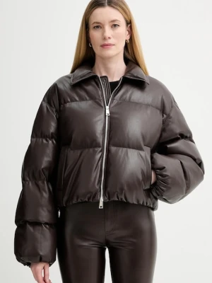 Nanushka kurtka kolor brązowy zimowa NW25FWJK20278