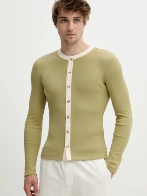Nanushka longsleeve BORYS kolor zielony gładki NM25SSTP12967
