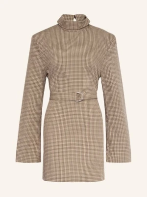 Nanushka Sukienka Geradine braun