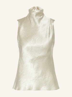 Nanushka Top Satynowy Colson weiss ECRU