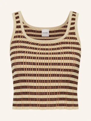 Nanushka Top Z Dzianiny Delfine beige