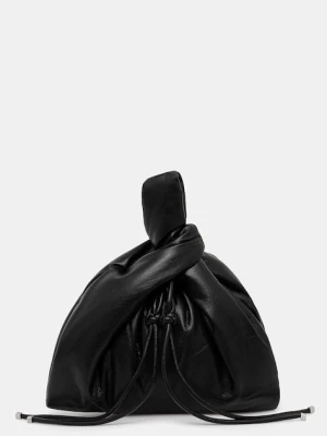 Nanushka torebka skórzana JEN DRAWSTRING kolor czarny NW25SSBG04899
