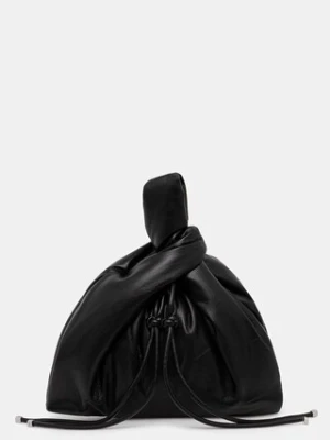 Nanushka torebka skórzana JEN DRAWSTRING kolor czarny NW25SSBG04899