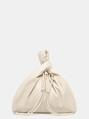 Nanushka torebka skórzana JEN DRAWSTRING LARGE kolor beżowy NW25SSBG03893
