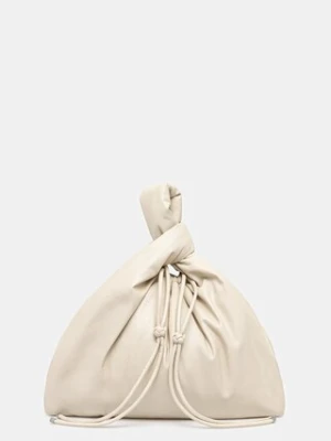 Nanushka torebka skórzana JEN DRAWSTRING LARGE kolor beżowy NW25SSBG03893
