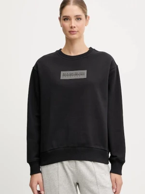 Napapijri bluza B-Box damska kolor czarny z nadrukiem NP0A4HYR0411