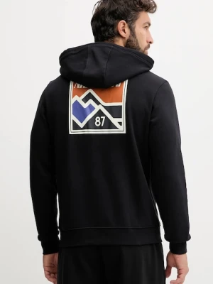 Napapijri bluza B-Guide męska kolor czarny z kapturem z nadrukiem NP0A88V49411