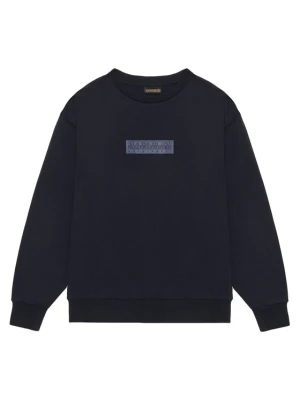 Napapijri Bluza B-New Box Logo NP0A8B3K Granatowy Loose Fit