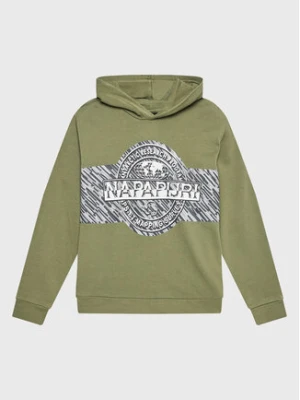 Napapijri Bluza B-Pinzon NP0A4GXD D Zielony Regular Fit