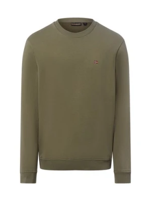 Napapijri Bluza męska - Balis Mężczyźni Bawełna zielony jednolity,