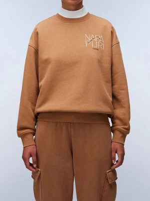 Napapijri Bluza w kolorze jasnobrązowym rozmiar: L