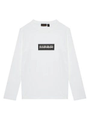 Napapijri Bluzka S-Chamois NP0A4HYK D Biały Regular Fit