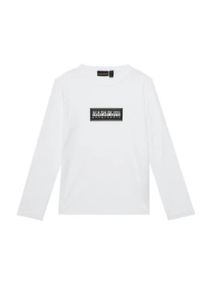 Napapijri Bluzka S-Chamois NP0A4HYK M Biały Regular Fit