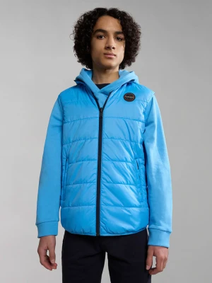 Napapijri Dwustronna kamizelka pikowana w kolorze błękitno-granatowym rozmiar: 168/172