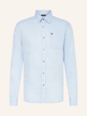 Napapijri Koszula Z Lnu G-Linen Ls Regular Fit blau