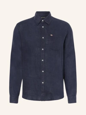 Napapijri Koszula Z Lnu G-Linen Ls Regular Fit blau