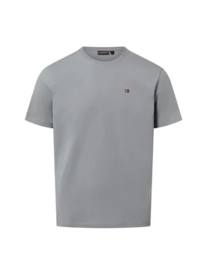 Napapijri Koszulka męska - Salis Mężczyźni Bawełna szary jednolity,