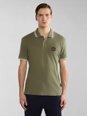 Napapijri Koszulka polo "Macas" w kolorze khaki rozmiar: XL